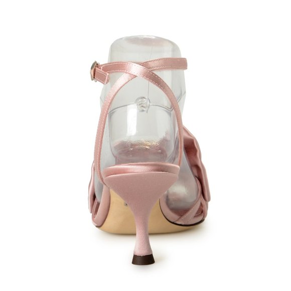 Dolce & Gabbana Women's Silk Heeled Ankle Strap Pumps Shoes US 7.5 IT 37.5 - Picture 3 of 8